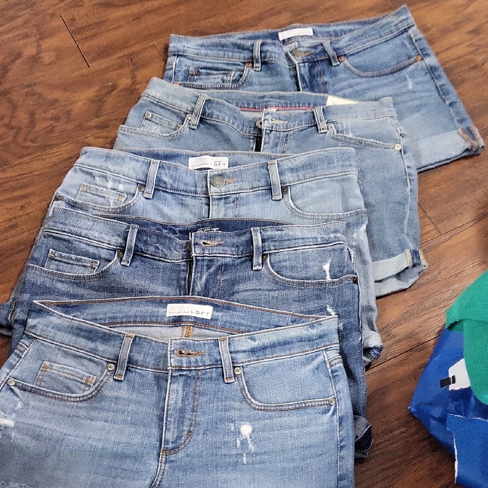 LOFT Women's Jean Shorts - Blue
